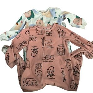 Two footie pjs Carters 3T girls